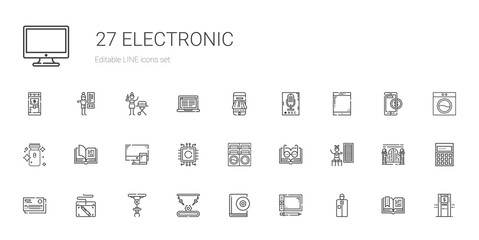 electronic icons set