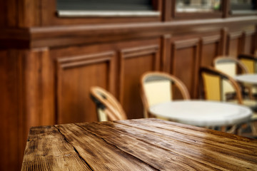 Table backgound of free space and wooden wall background 