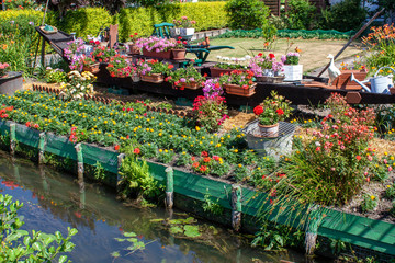 Amiens. Les hortillons. Somme. Picardie