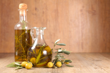 olive oil and branch
