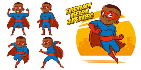 Superhero character Superheroes Set Vector illustration design