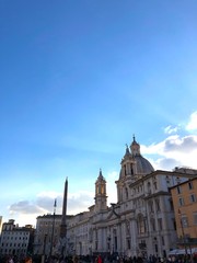 Fototapeta na wymiar Piazza Navona in inverno, Roma, Italia