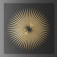 3D wall art, paintings with gold leaf	