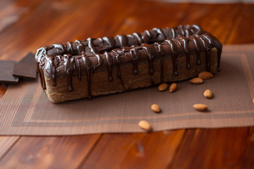 brown chocolate banana bread