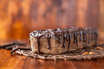 brown chocolate banana bread