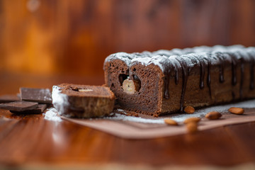 brown chocolate banana bread