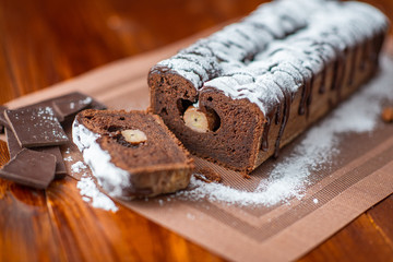 brown chocolate banana bread