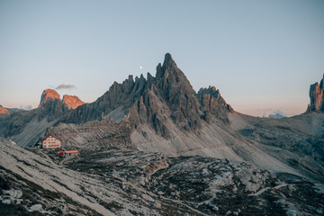 Landscape of Mountains in the Italian Alps in the Dolomites