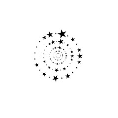 Stars In Circle Vector Illustration. Flat icon star frame symbol