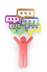 people chatting illustration