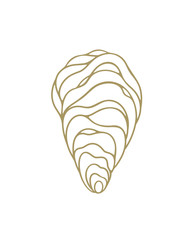 Oyster logo. Isolated oyster  on white background