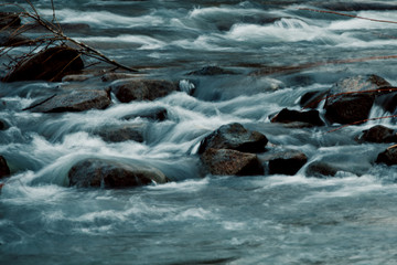 Water Flowing on Rocks