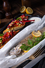the perfectly baked oven trout with lemon and herbs