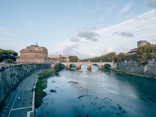 Castel Sant'Angelo in Rome, italy on a sunny day