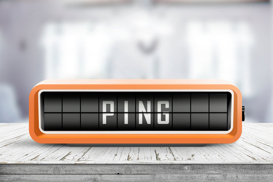 Retro device with the word Ping