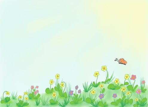 lovely spring meadow background
