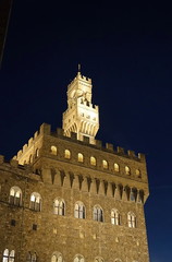 Fototapeta na wymiar Palazzo Vecchio at night, Florence, Italy