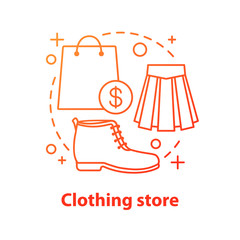 Clothing store concept icon