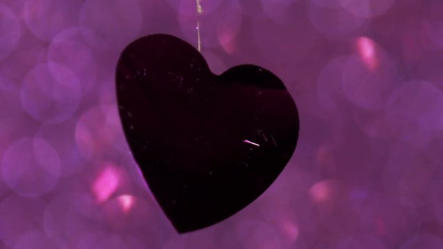 Single Heart condetti paper hanging in the air footage for yor projects.