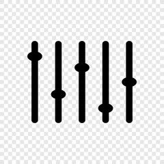 Equalizer, slider icon