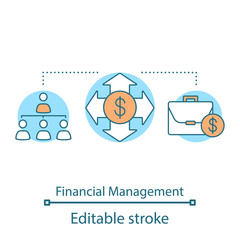 Financial management concept icon