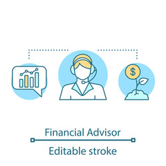 Financial advisor concept icon