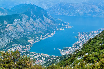 View of Bay of Kotor. Montenegro