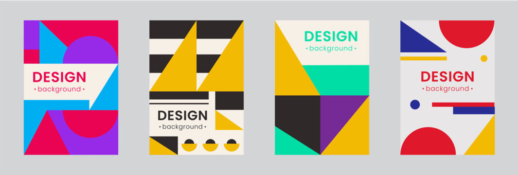 Retro Flat geometric covers design