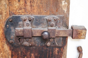 Old lock in the former prison Murate renovated; florence, Italy