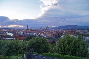 Fototapeta na wymiar View of Florence at sunset, Italy