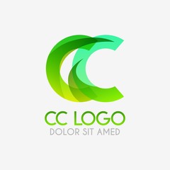 The CC logo with striking colors and gradations, modern and simple for industrial, retail, business, corporate. this CC logo made for online and offline media both web, mobile, logo, brochure, flayer.