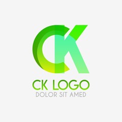 The CK logo with striking colors and gradations, modern and simple for industrial, retail, business, corporate. this KC logo made for online and offline media both web, mobile, logo, brochure, flayer.