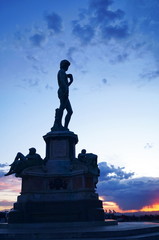 Fototapeta premium Copy of David at piazzale Michelangelo; Florence, Italy