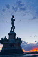 Fototapeta premium Copy of David at piazzale Michelangelo; Florence, Italy