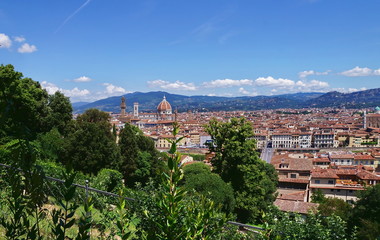 Fototapeta premium View of Florence from Bardini garden, Italy