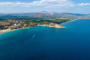 Fototapeta premium Top view of Tolo beach or 