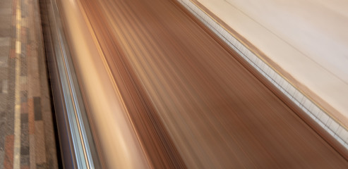 Obraz premium The train moves to the subway as a background