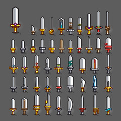 Swords for creating video games. Set I.