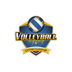 Volleyball sport vector icon.