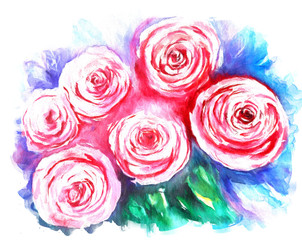  Beautiful flowers watercolor