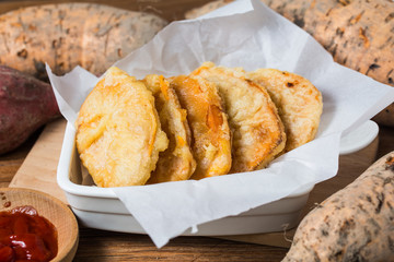 Deep fried Sweet potato Vegetable Tempura