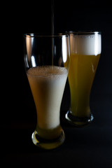 transparent beer glass