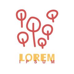 pink trees logos suitable for fashion and clothing industry, middle business and start up, this trees logo can also be used for many other businesses and printed in various media.