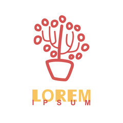 decorative plants logos suitable for fashion and clothing industry, middle business and start up, this decorative plants logo can also be used for many other businesses and printed in various media.