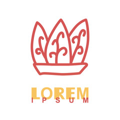 pink leaf in a pot logos suitable for fashion and clothing industry, middle business and start up, this leaf in a pot logo can also be used for many other businesses and printed in various media.