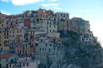 Fototapeta premium View of Riomaggiore, Cinque Terre, iguria, Italy