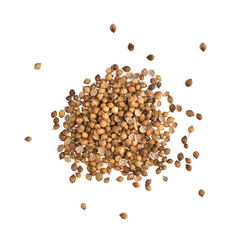 coriander seeds isolated on white background