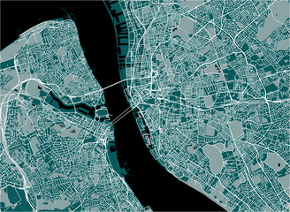 map of the city of Liverpool, United Kingdom