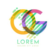 GQ logo with the theme of galaxy speed and style that is suitable for creative and business industries. QG Letter Logo design for all webpage media and mobile, simple, modern and colorful.