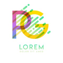 GP logo with the theme of galaxy speed and style that is suitable for creative and business industries. PG Letter Logo design for all webpage media and mobile, simple, modern and colorful.